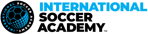 International Soccer Academy logo with a soccer ball.