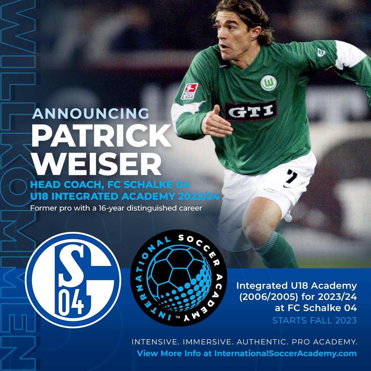 Announcement of Patrick Weiser as FC Schalke 04 U18 coach.