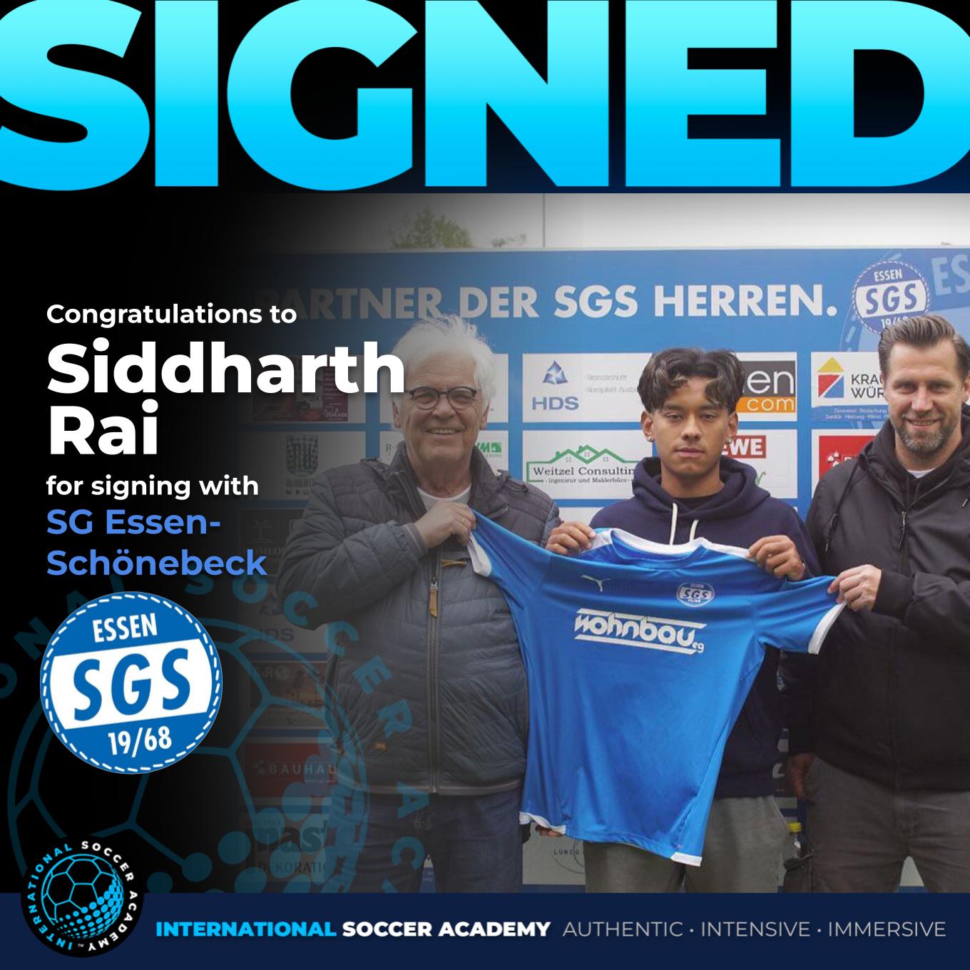 Siddharth Rai • SG Essen Schönebeck