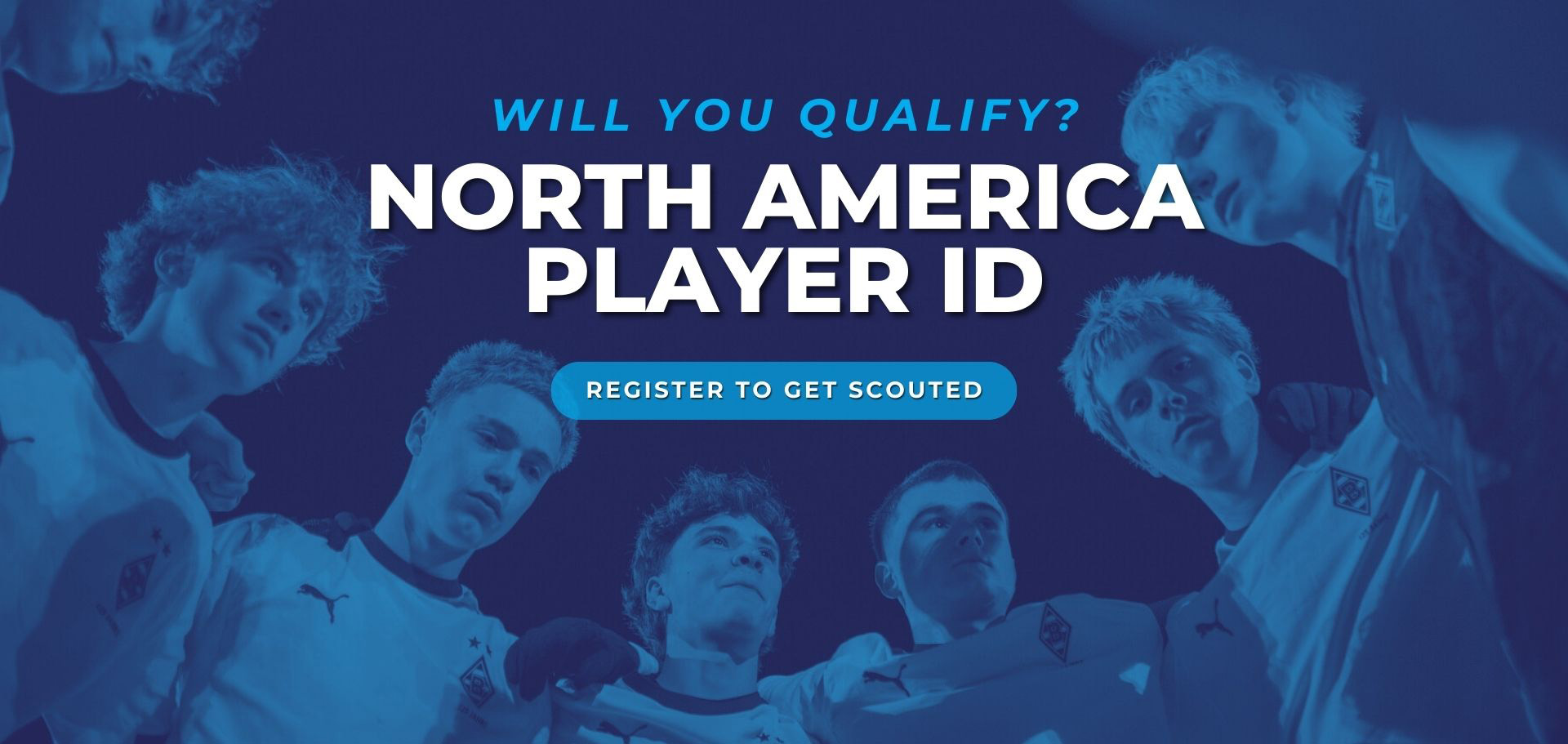 Promotional image for North America Player ID registration to get scouted.